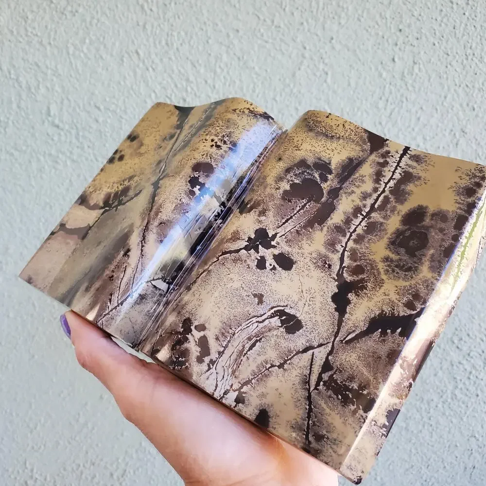 Picture Story Jasper Pastel Dendrite Statement Book Carving Crystal 1400 grams